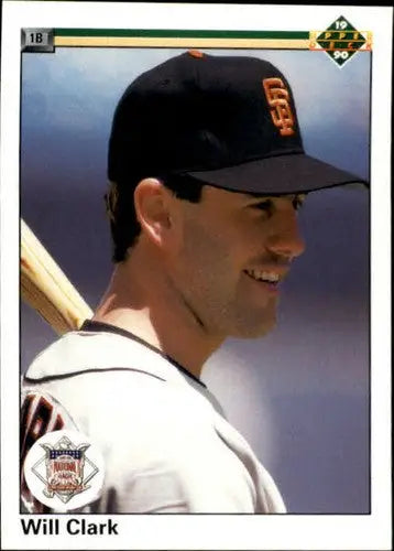 1990 Upper Deck #50 Will Clark NM-MT SP Giants UER EC - Baseball Card Single