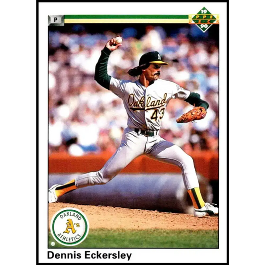 1990 Upper Deck #513 Dennis Eckersley NM-MT Oakland Athletics Baseball Card - Baseball Card Single