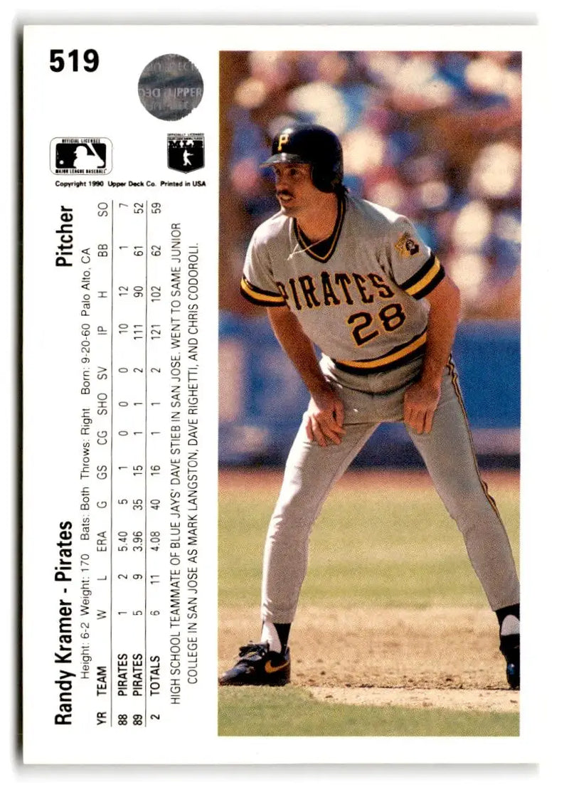 1990 Upper Deck #519 Randy Kramer - Baseball Card Single