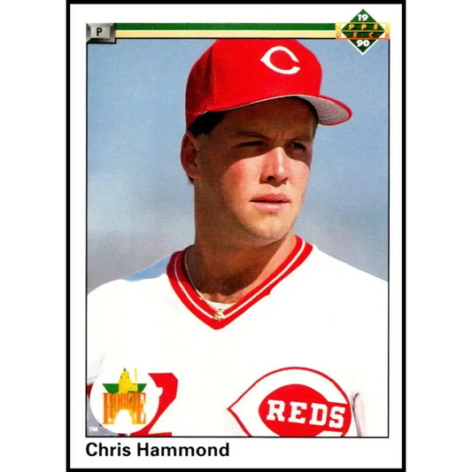 1990 Upper Deck #52 Chris Hammond UER NM-MT RC Rookie Cincinnati Reds Baseball Card - Baseball Card Single