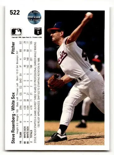 1990 Upper Deck #522 Steve Rosenberg Chicago White Sox Baseball Card ID:59144 - Baseball Card Single