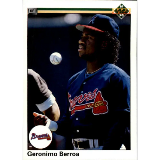 1990 Upper Deck #531 Geronimo Berroa NM-MT Atlanta Braves Baseball Card - Baseball Card Single