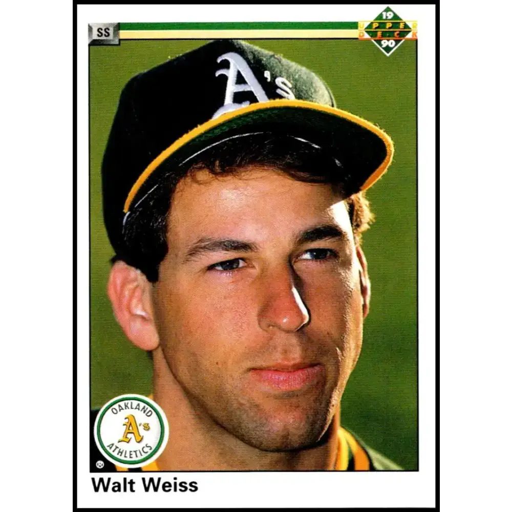 1990 Upper Deck #542 Walt Weiss NM-MT Oakland Athletics Baseball Card - Baseball Card Single