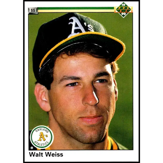 1990 Upper Deck #542 Walt Weiss NM-MT Oakland Athletics Baseball Card - Baseball Card Single