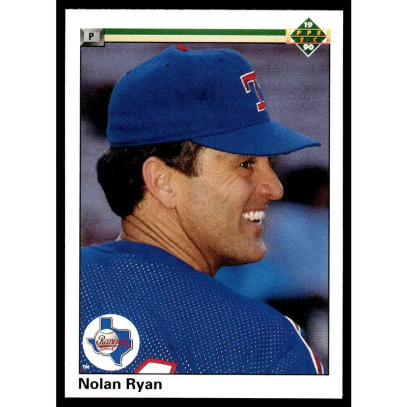 1990 Upper Deck #544 Nolan Ryan EX/NM Texas Rangers Baseball Card - Baseball Card Single