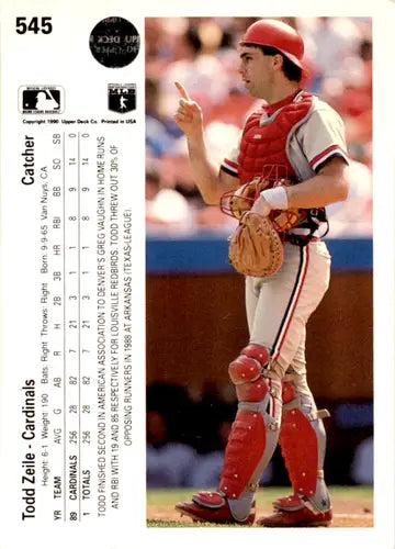 1990 Upper Deck #545 Todd Zeile EX/NM Cardinals ID:46140 - Baseball Card Single