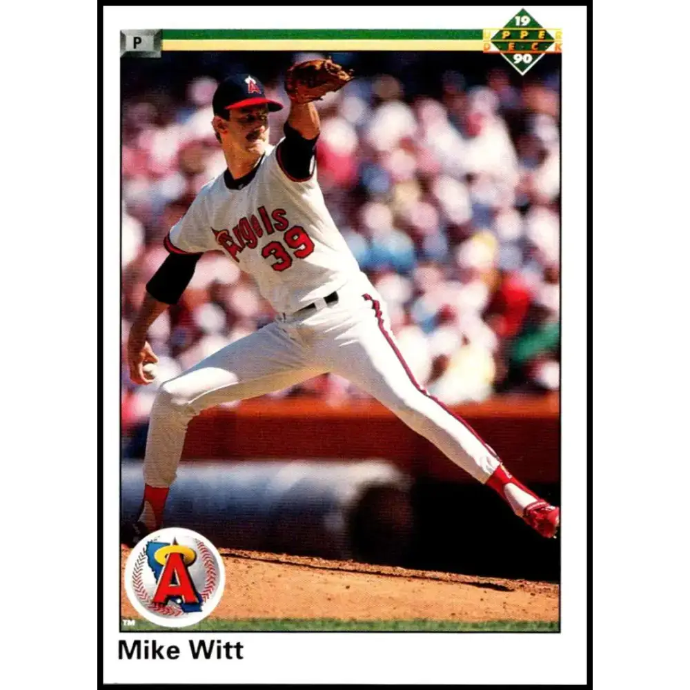 1990 Upper Deck #548 Mike Witt NM-MT California Angels Baseball Card - Baseball Card Single