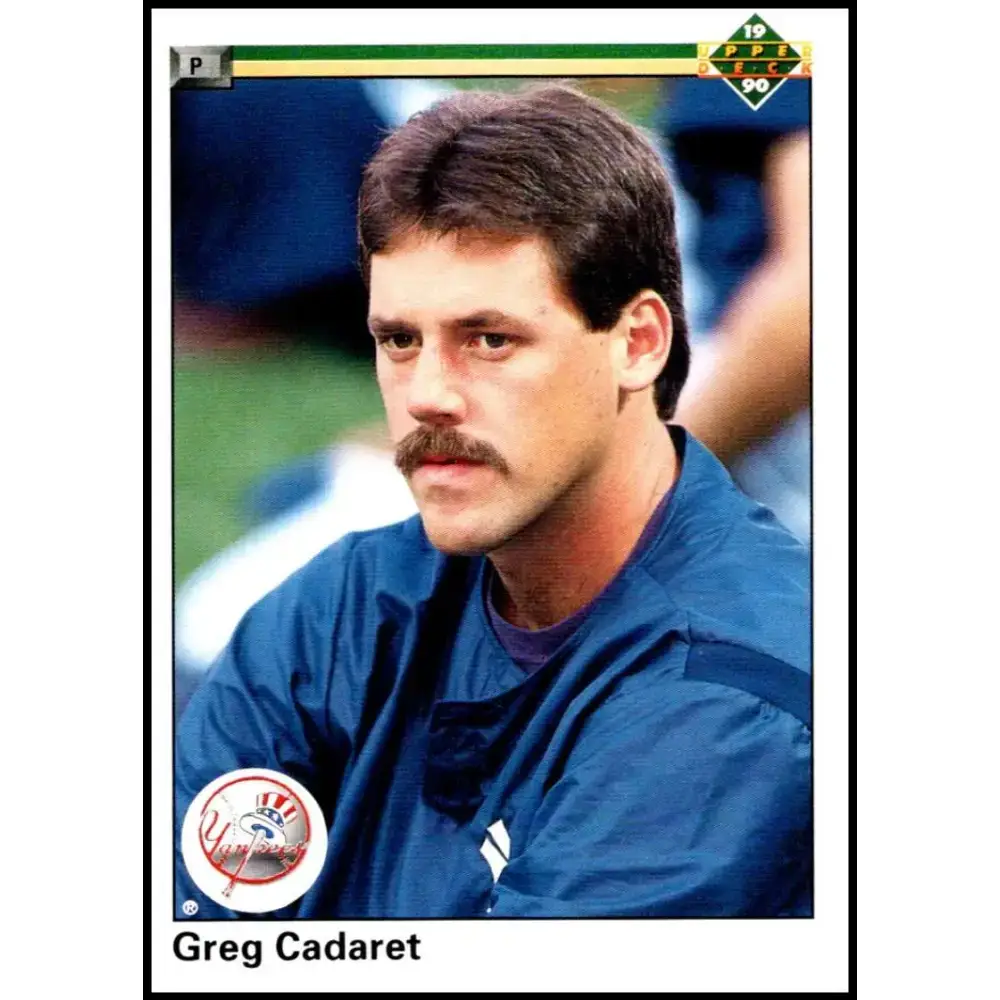 1990 Upper Deck #549 Greg Cadaret UER NM-MT New York Yankees Baseball Card - Baseball Card Single