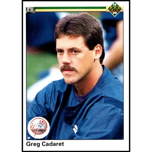 1990 Upper Deck #549 Greg Cadaret UER NM-MT New York Yankees Baseball Card - Baseball Card Single