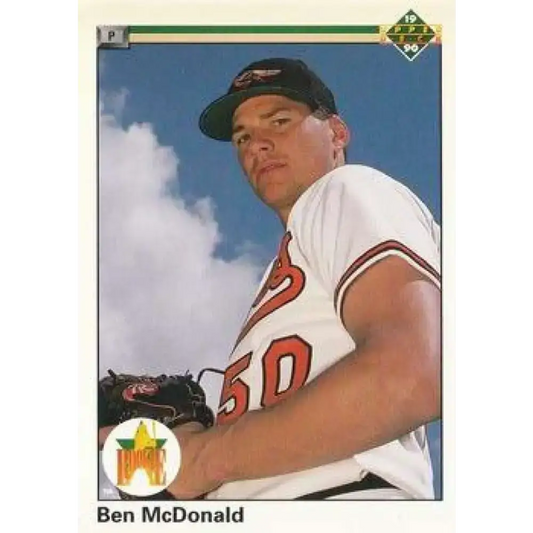 1990 Upper Deck #54b Ben McDonald COR NM-MT RC Rookie Baltimore Orioles Baseball Card - Baseball Card Single