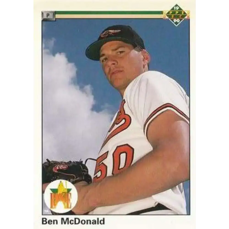 1990 Upper Deck #54b Ben McDonald COR NM-MT RC Rookie Baltimore Orioles Baseball Card - Baseball Card Single