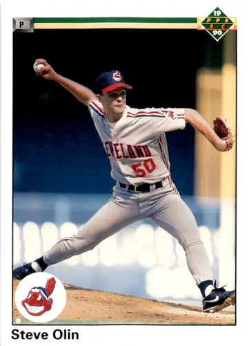 1990 Upper Deck #553 Steve Olin NM Near Mint RC Rookie Indians ID:46139 - Baseball Card Single