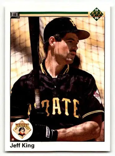 Original gloss Jeff King Pittsburgh baseball card in Pittsburgh Pirates uniform