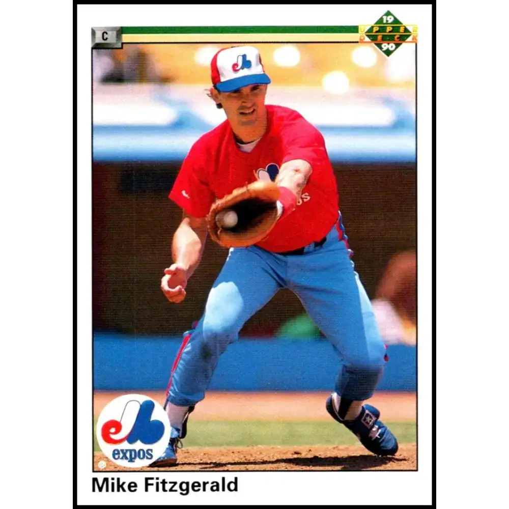 1990 Upper Deck #558 Mike Fitzgerald NM-MT Montreal Expos Baseball Card - Baseball Card Single
