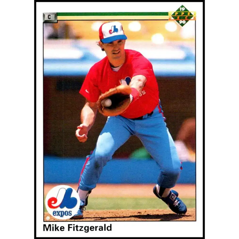 1990 Upper Deck #558 Mike Fitzgerald NM-MT Montreal Expos Baseball Card - Baseball Card Single