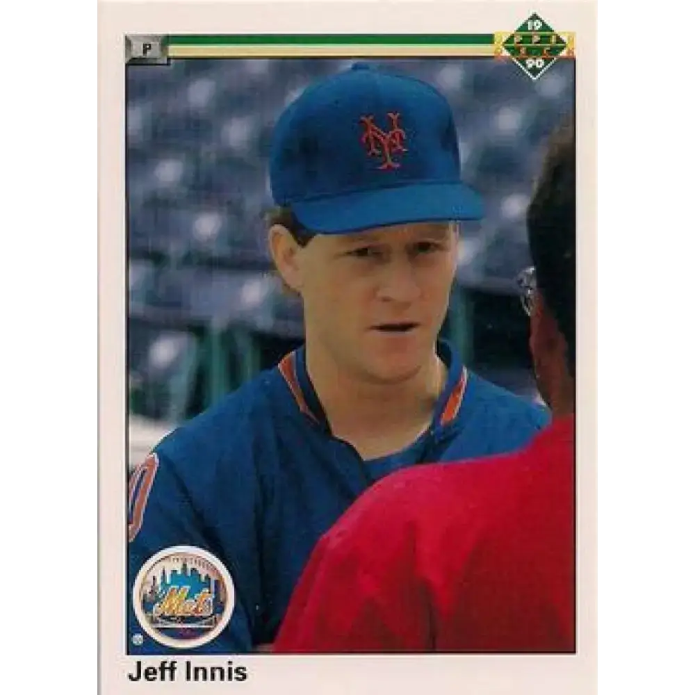 1990 Upper Deck #562b Jeff Innis COR NM-MT RC Rookie New York Mets Baseball Card - Baseball Card Single