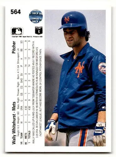 1989 Upper Deck Wally Whitehurst Mets baseball card from the mets baseball cards collection