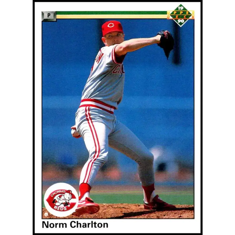 1990 Upper Deck #566 Norm Charlton NM-MT Cincinnati Reds Baseball Card - Baseball Card Single