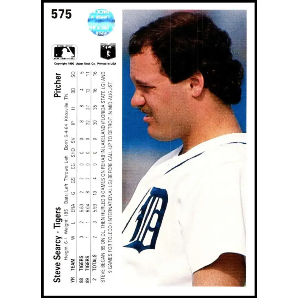 1990 Upper Deck #575 Steve Searcy NM-MT Detroit Tigers Baseball Card - Baseball Card Single