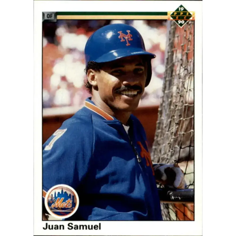 1990 Upper Deck #583 Juan Samuel NM-MT New York Mets Baseball Card - Baseball Card Single