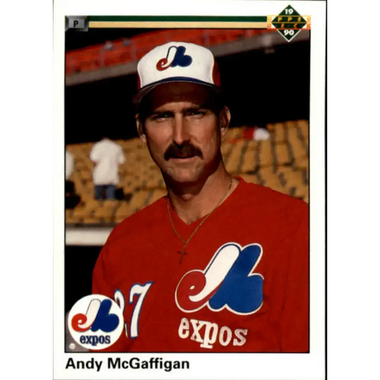 1990 Upper Deck #597b Andy McGaffigan COR NM-MT Montreal Expos Baseball Card - Baseball Card Single