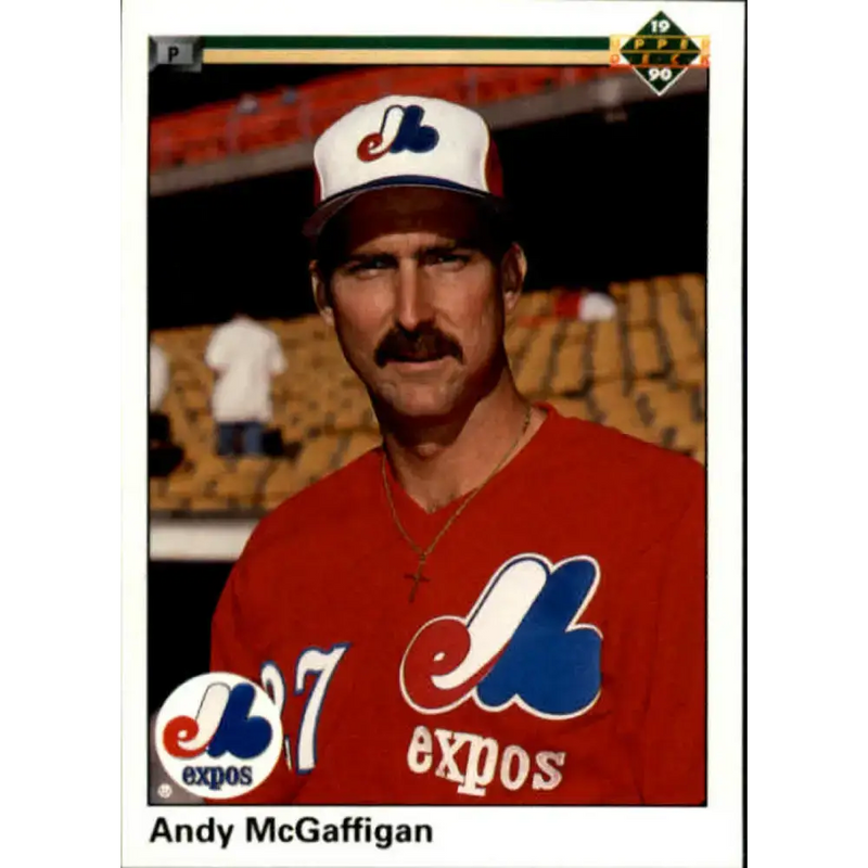 1990 Upper Deck #597b Andy McGaffigan COR NM-MT Montreal Expos Baseball Card - Baseball Card Single
