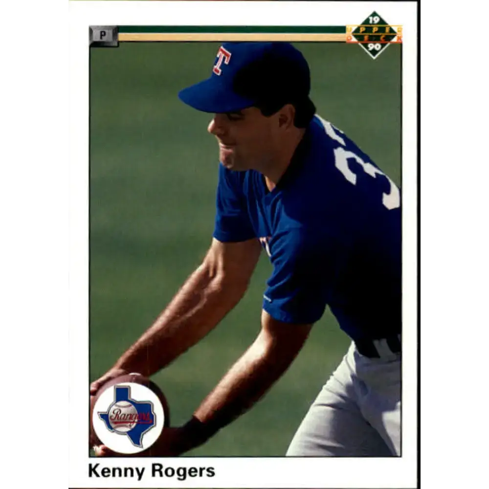 1990 Upper Deck #606 Kenny Rogers NM-MT Texas Rangers Baseball Card - Baseball Card Single