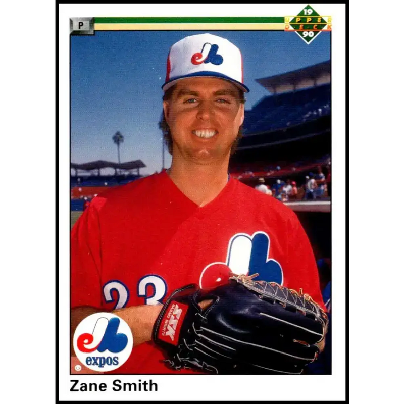 1990 Upper Deck #607 Zane Smith NM-MT Montreal Expos Baseball Card - Baseball Card Single