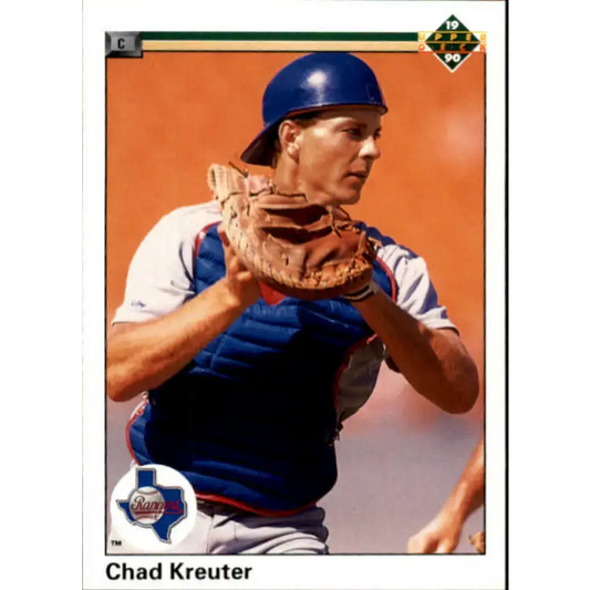 1990 Upper Deck #609 Chad Kreuter NM-MT Texas Rangers Baseball Card - Baseball Card Single