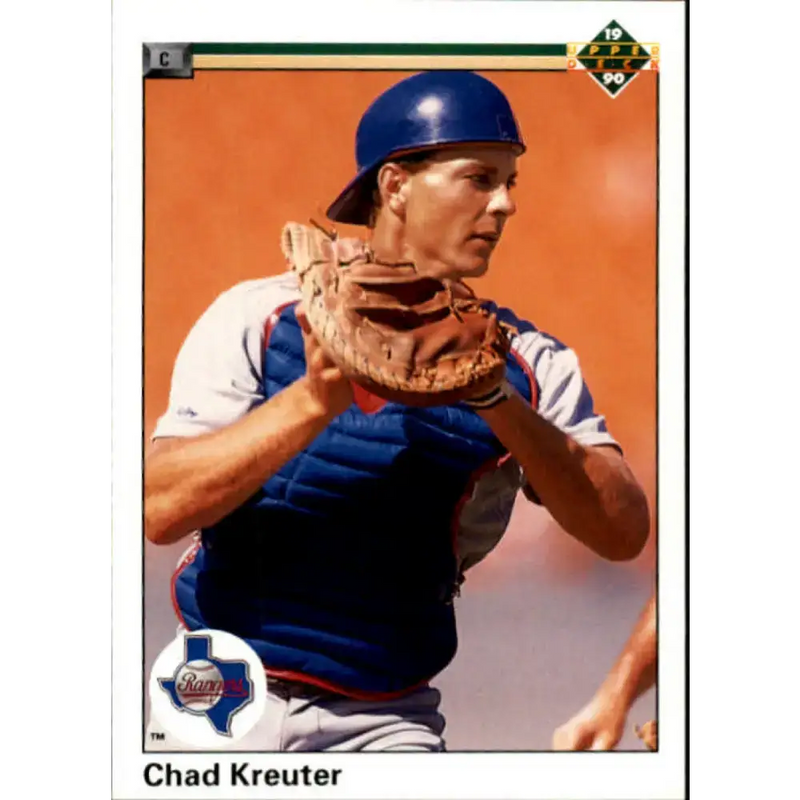1990 Upper Deck #609 Chad Kreuter NM-MT Texas Rangers Baseball Card - Baseball Card Single