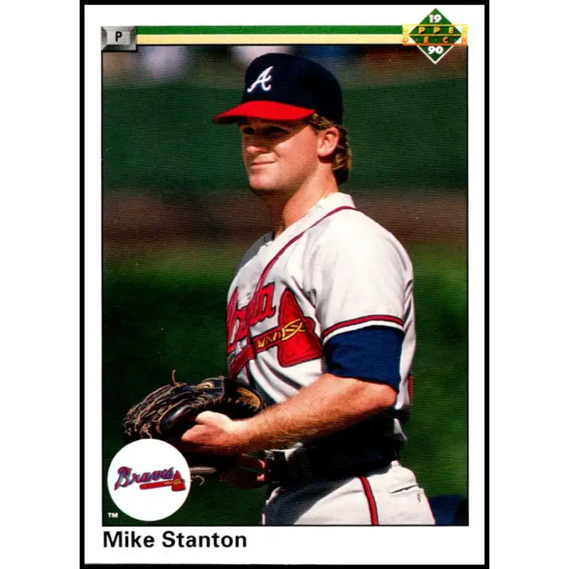 1990 Upper Deck #61 Mike Stanton NM-MT RC Rookie Atlanta Braves Baseball Card - Baseball Card Single