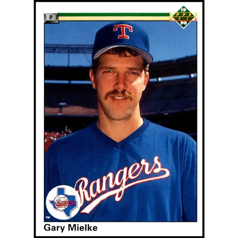 1990 Upper Deck #612 Gary Mielke NM-MT RC Rookie Texas Rangers Baseball Card - Baseball Card Single