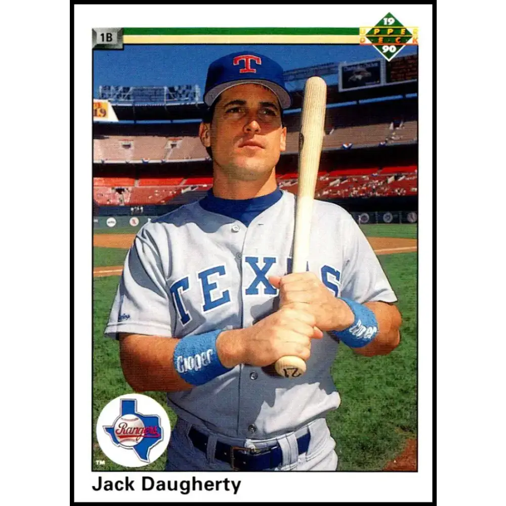 1990 Upper Deck #614 Jack Daugherty NM-MT RC Rookie Texas Rangers Baseball Card - Baseball Card Single
