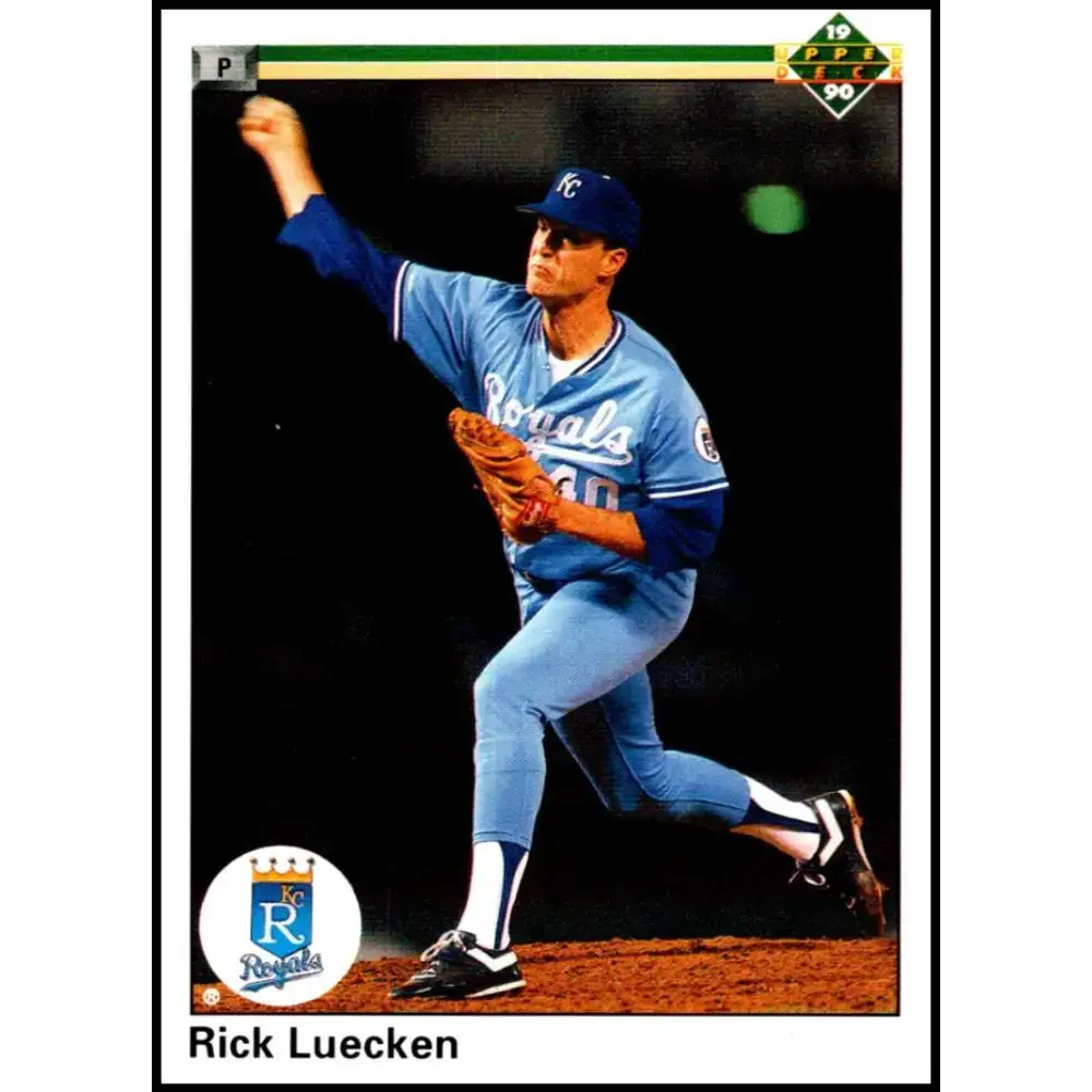 1990 Upper Deck #621 Rick Luecken NM-MT RC Rookie Kansas City Royals Baseball Card - Baseball Card Single