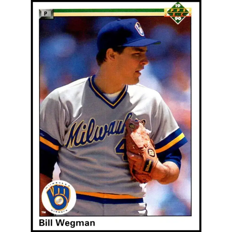 1990 Upper Deck #629 Bill Wegman NM-MT Milwaukee Brewers Baseball Card - Baseball Card Single