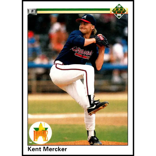 1990 Upper Deck #63 Kent Mercker UER NM-MT RC Rookie Atlanta Braves Baseball Card - Baseball Card Single