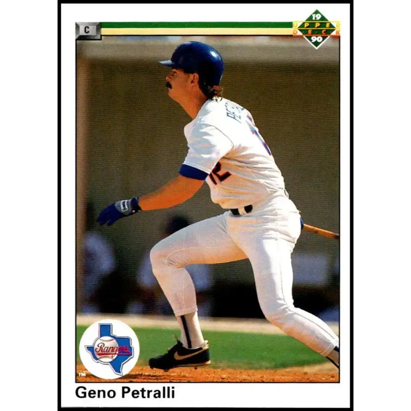 1990 Upper Deck #633 Geno Petralli UER NM-MT Texas Rangers Baseball Card - Baseball Card Single