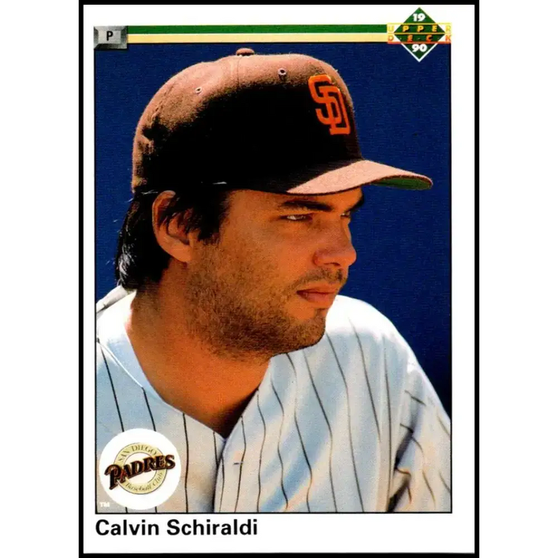 1990 Upper Deck #643 Calvin Schiraldi NM-MT San Diego Padres Baseball Card - Baseball Card Single