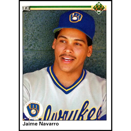 1990 Upper Deck #646 Jaime Navarro NM-MT Milwaukee Brewers Baseball Card - Baseball Card Single