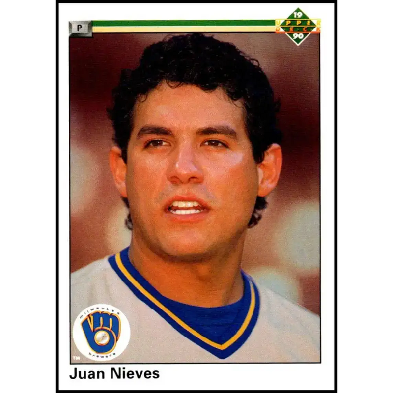 1990 Upper Deck #648 Juan Nieves NM-MT Milwaukee Brewers Baseball Card - Baseball Card Single