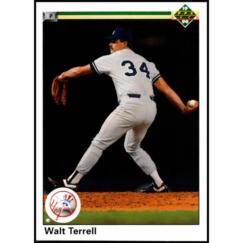 1990 Upper Deck #661 Walt Terrell NM-MT New York Yankees Baseball Card - Baseball Card Single