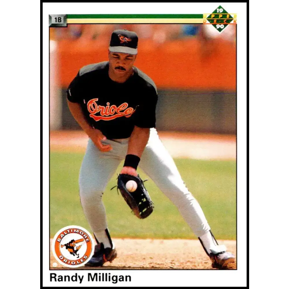 1990 Upper Deck #663 Randy Milligan NM-MT Baltimore Orioles Baseball Card - Baseball Card Single