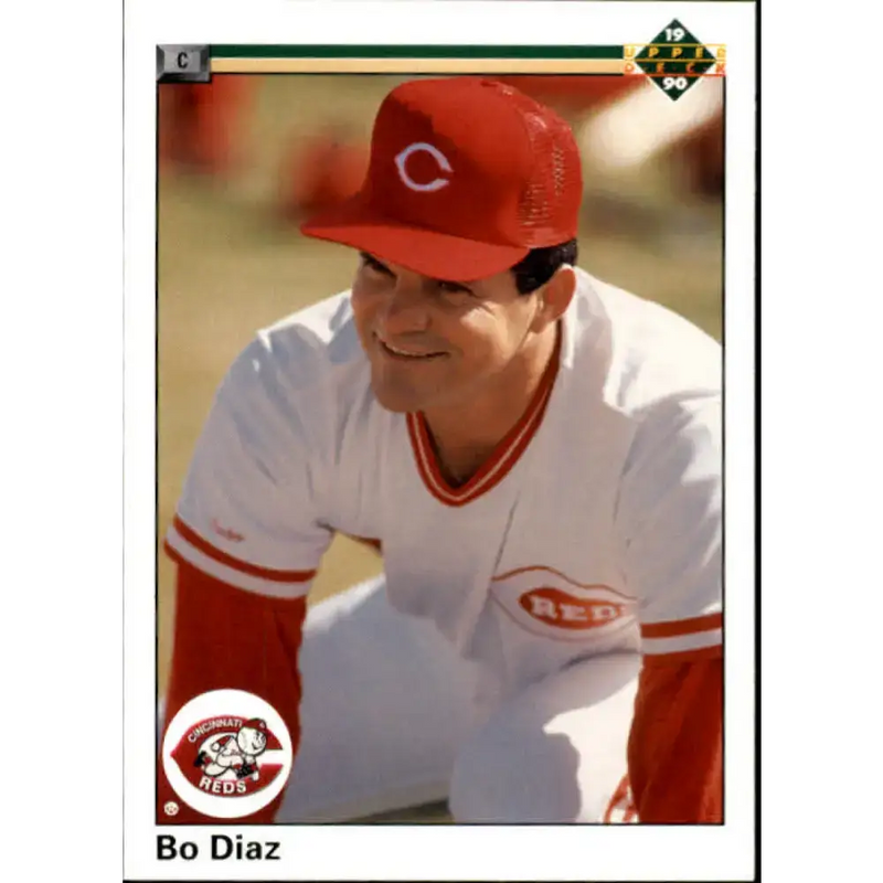 1990 Upper Deck #664 Bo Diaz NM-MT Cincinnati Reds Baseball Card - Baseball Card Single
