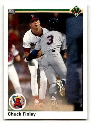 1990 Upper Deck #667 Chuck Finley California Angels Baseball Cards E ID:60835 - Baseball Card Single