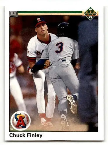 1990 Upper Deck #667 Chuck Finley California Angels Baseball Cards E ID:54154 - Baseball Card Single
