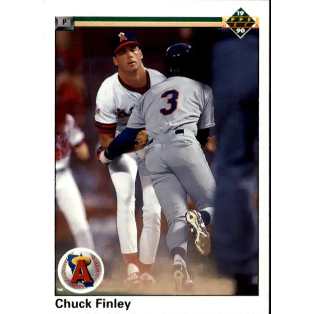 1990 Upper Deck #667 Chuck Finley UER NM-MT California Angels Baseball Card - Baseball Card Single
