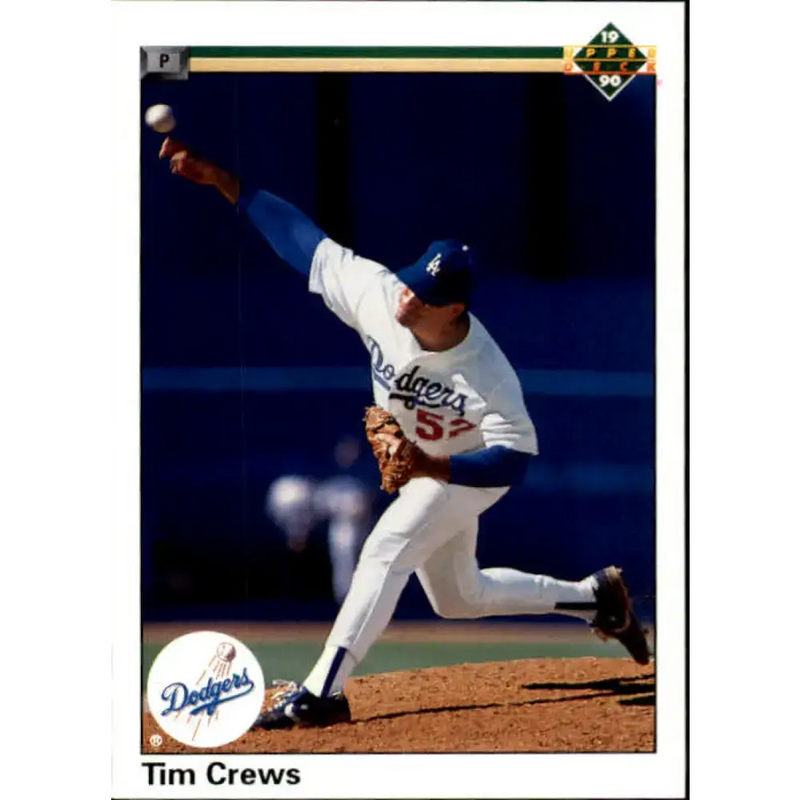 1990 Upper Deck #670 Tim Crews NM-MT Los Angeles Dodgers Baseball Card - Baseball Card Single