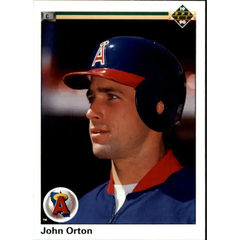 1990 Upper Deck #672 John Orton NM-MT RC Rookie California Angels Baseball Card - Baseball Card Single