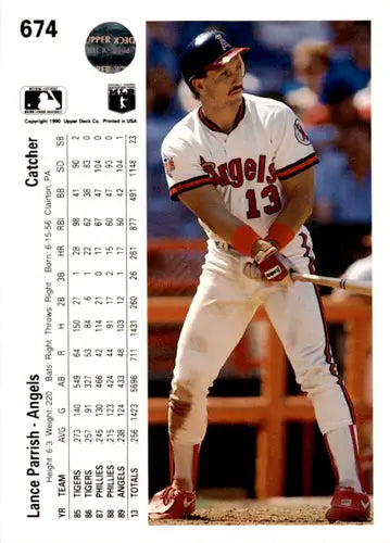 1990 Upper Deck #674 Lance Parrish NM Near Mint Angels ID:46143 - Baseball Card Single