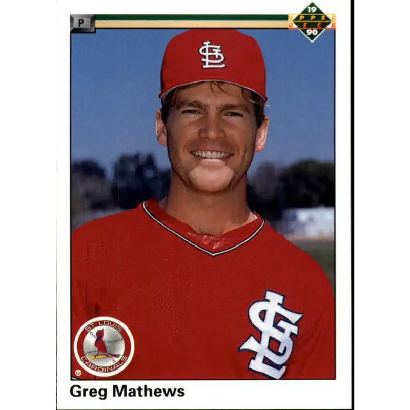 1990 Upper Deck #678 Greg Mathews NM-MT St. Louis Cardinals Baseball Card - Baseball Card Single